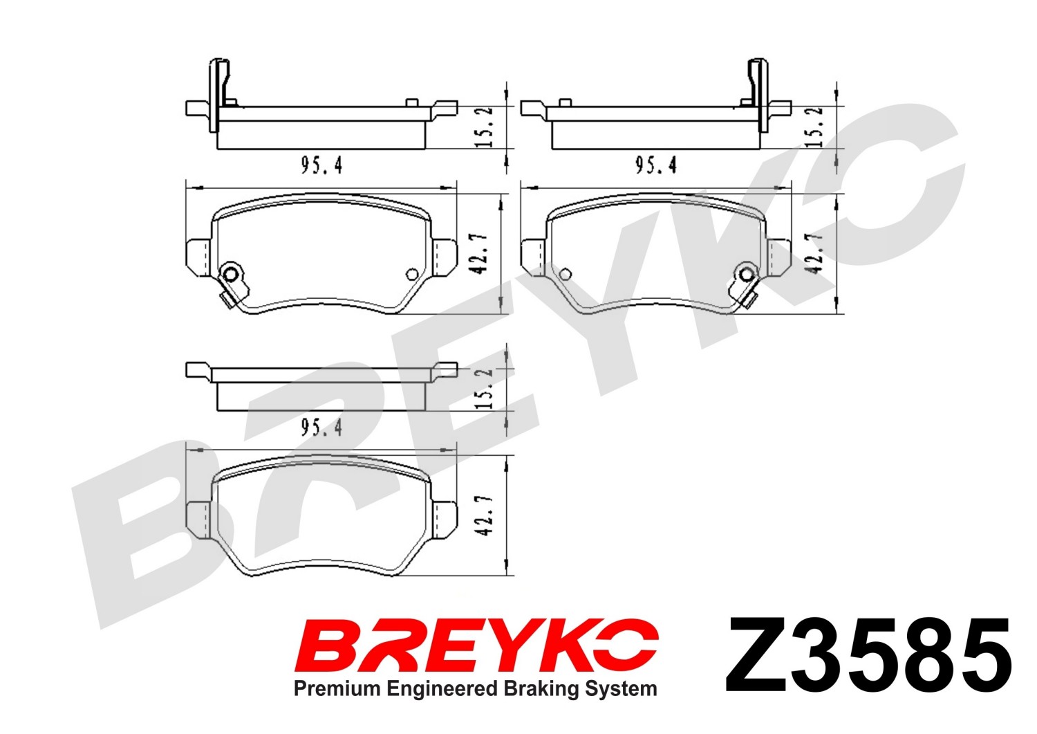 DAVID VASCO Z3585 BREYKO Brake Pad Set, disc brake