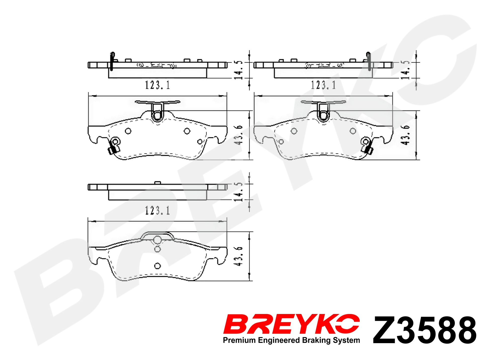 DAVID VASCO Z3588 BREYKO Brake Pad Set, disc brake