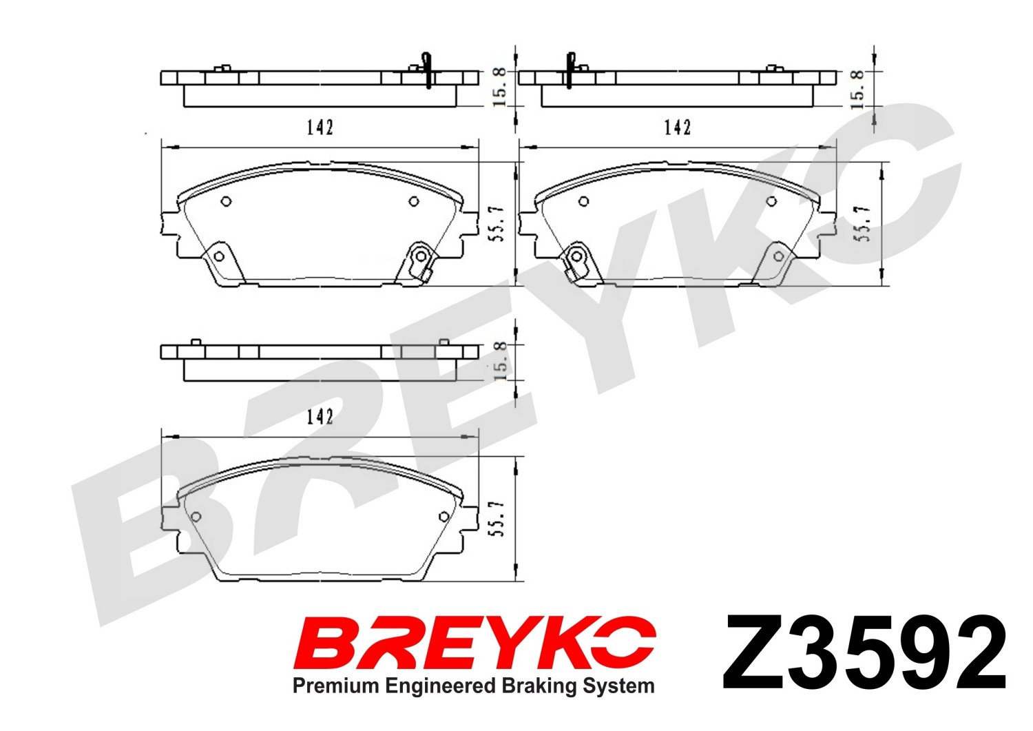 DAVID VASCO Z3592 BREYKO Brake Pad Set, disc brake