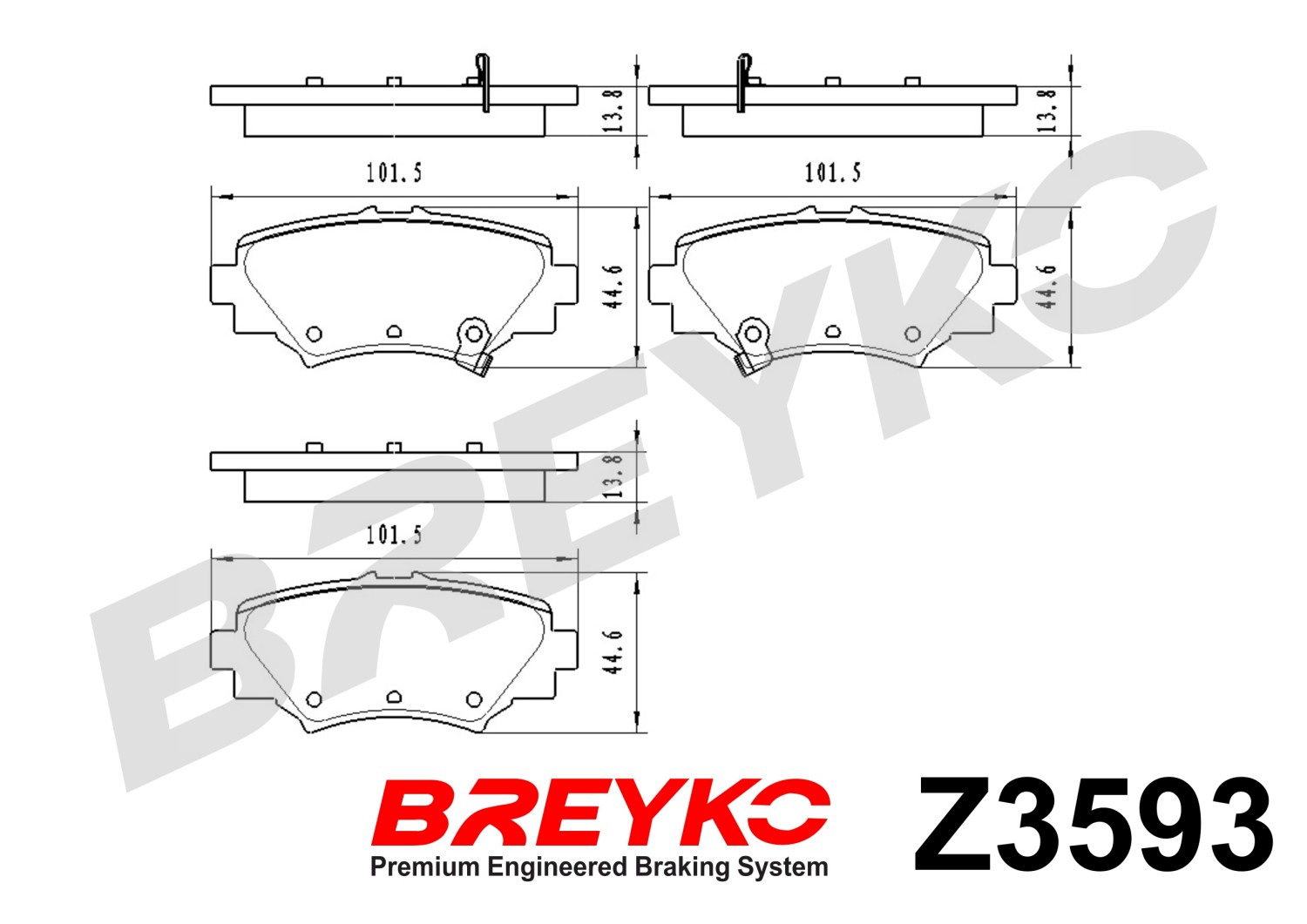 DAVID VASCO Z3593 BREYKO Brake Pad Set, disc brake