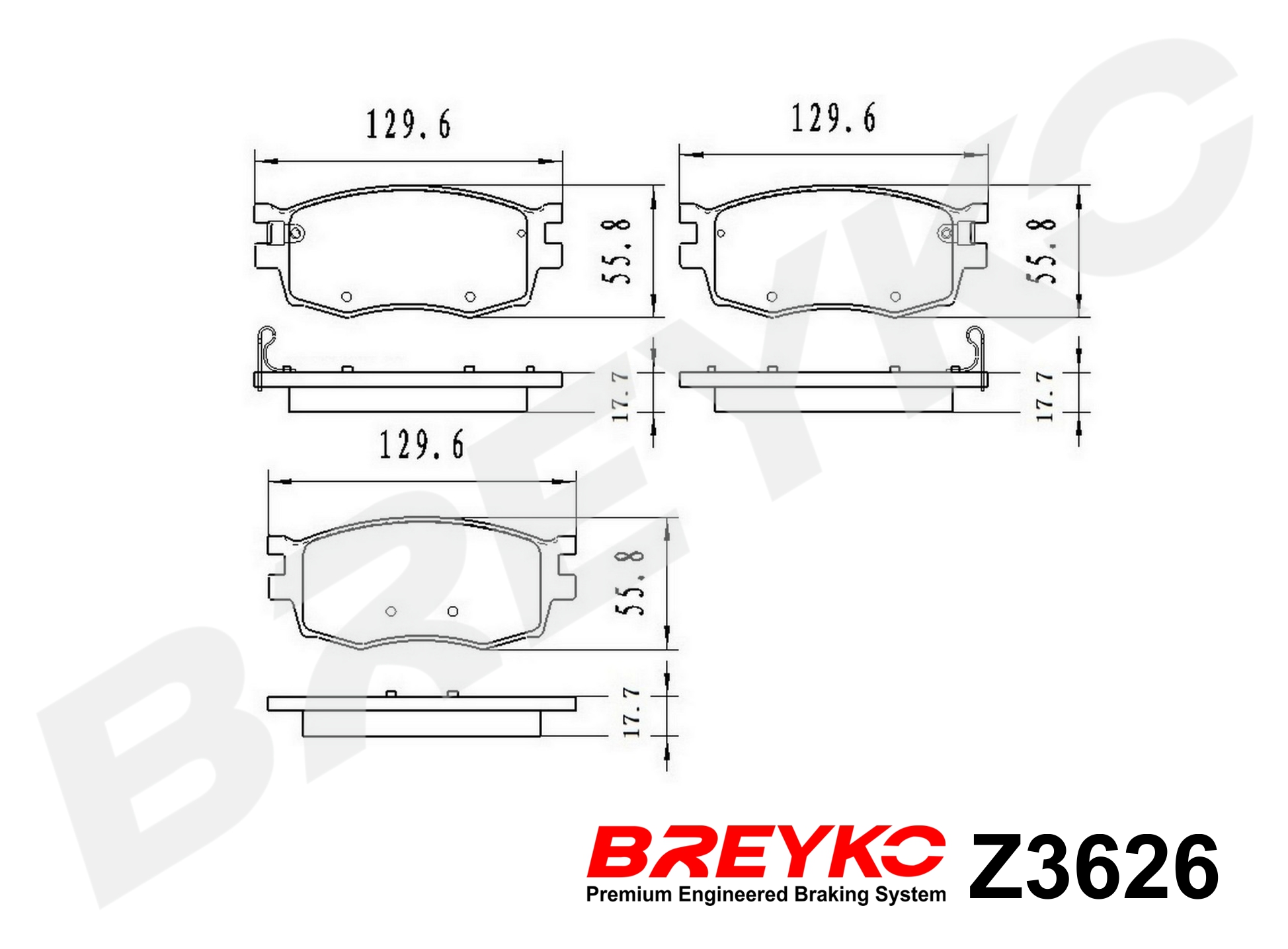 DAVID VASCO Z3626 BREYKO Brake Pad Set, disc brake