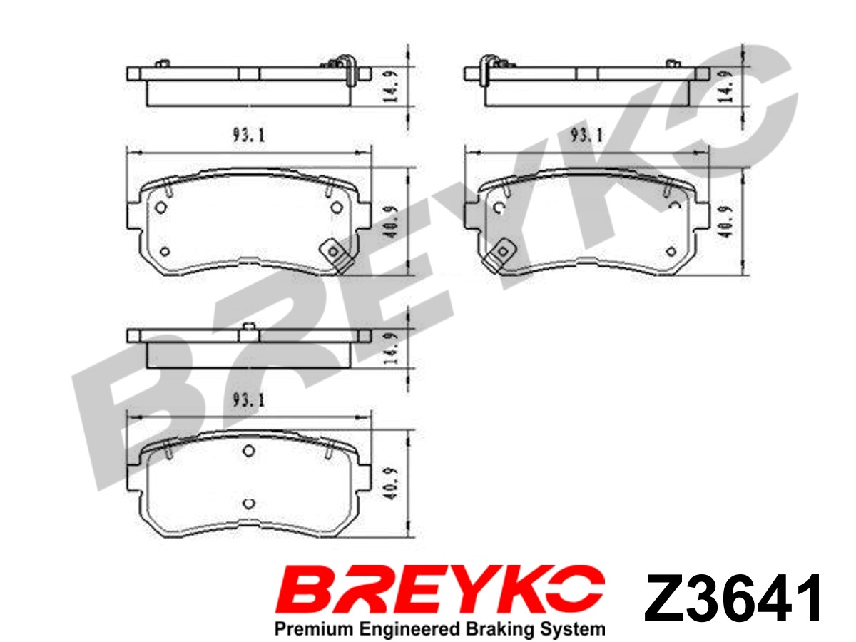 DAVID VASCO Z3641 BREYKO Brake Pad Set, disc brake