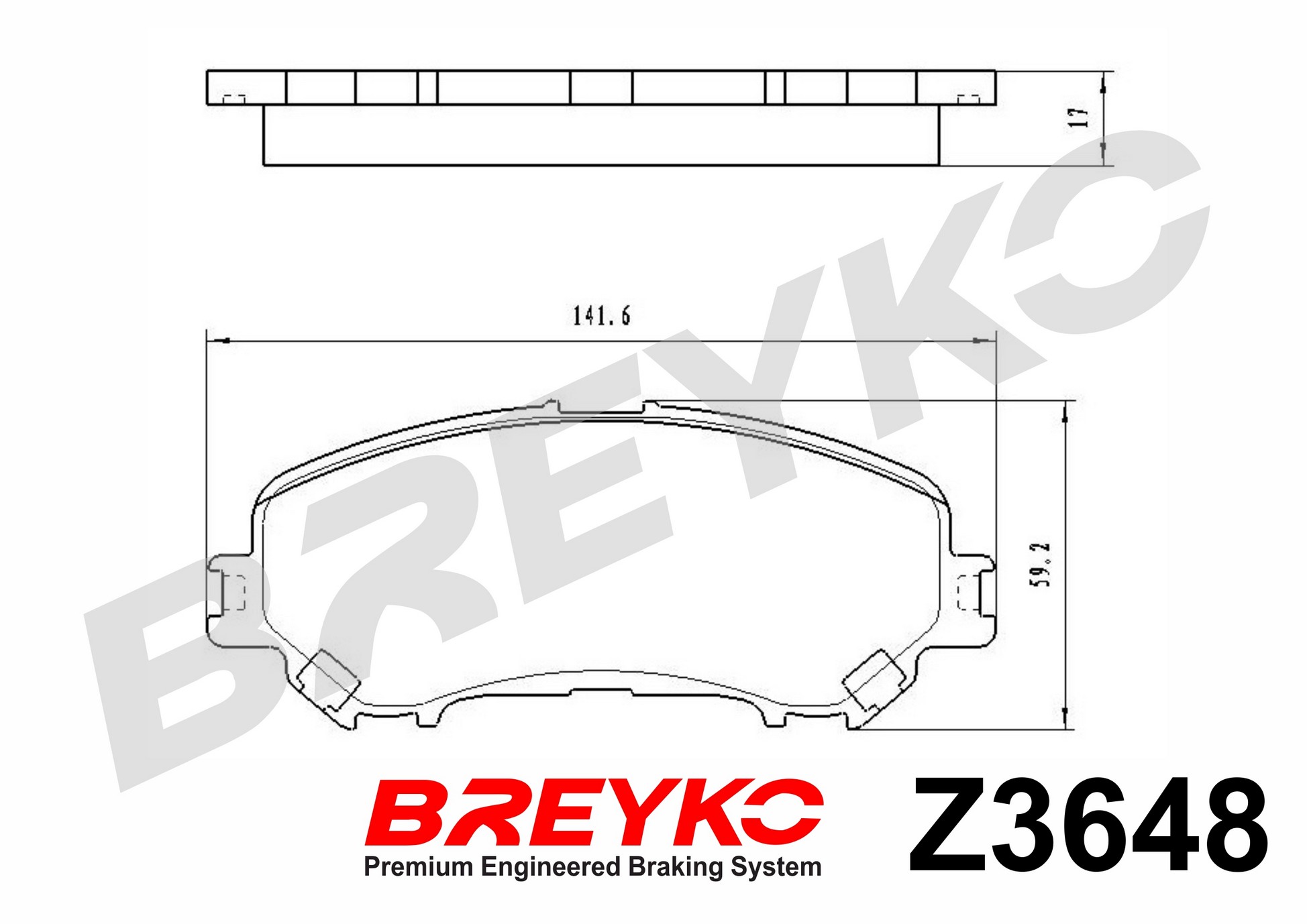DAVID VASCO Z3648 BREYKO Brake Pad Set, disc brake