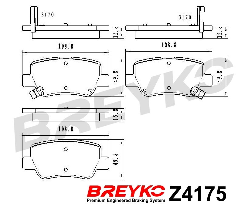 DAVID VASCO Z4175 BREYKO Brake Pad Set, disc brake