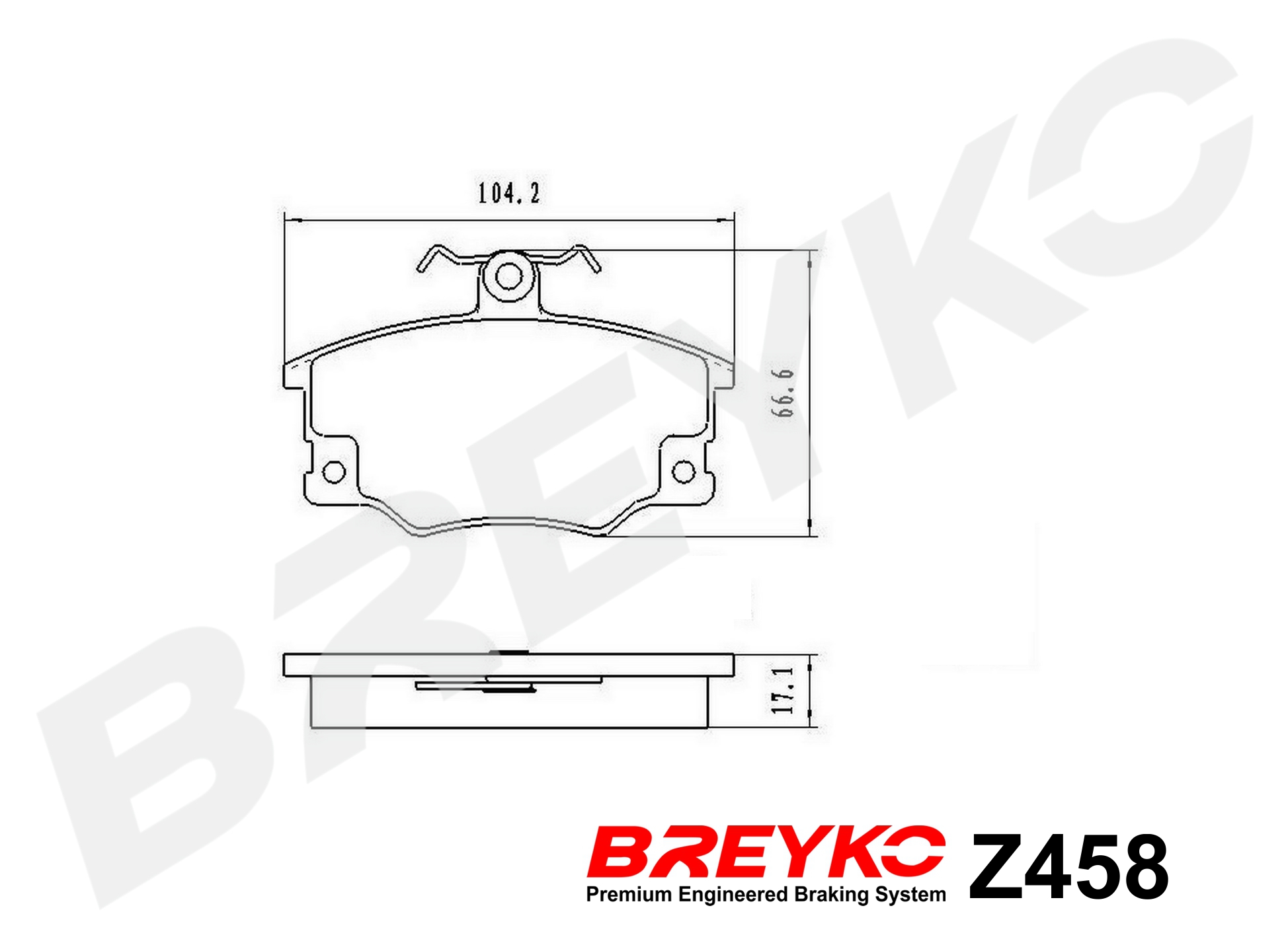 DAVID VASCO Z458 BREYKO Brake Pad Set, disc brake