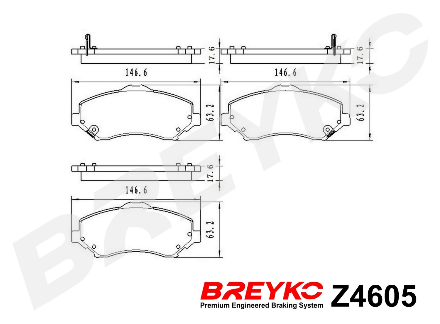 DAVID VASCO Z4605 BREYKO Brake Pad Set, disc brake