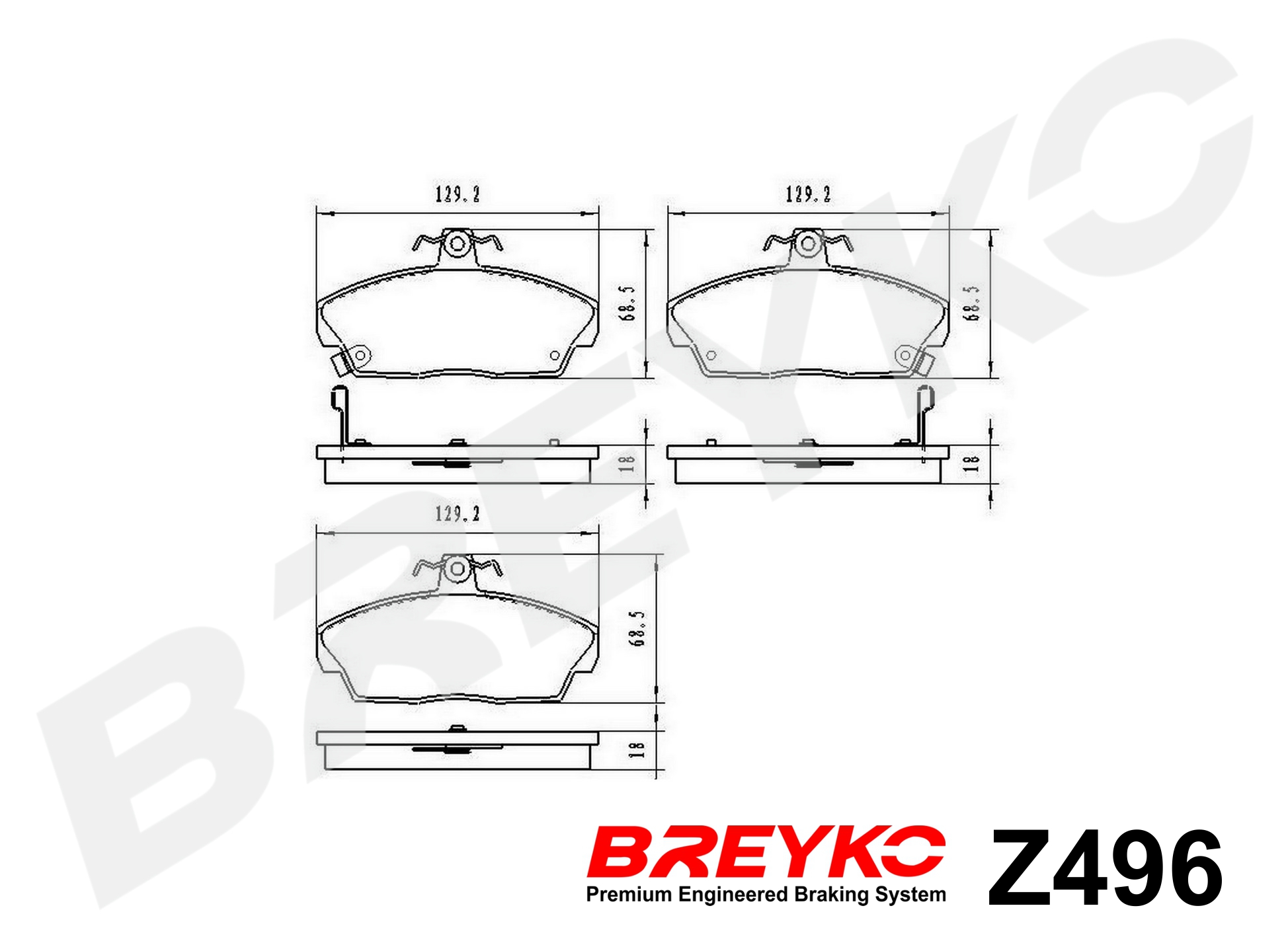DAVID VASCO Z496 BREYKO Brake Pad Set, disc brake
