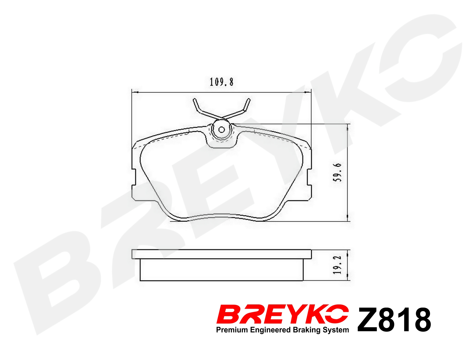 DAVID VASCO Z818 BREYKO Brake Pad Set, disc brake