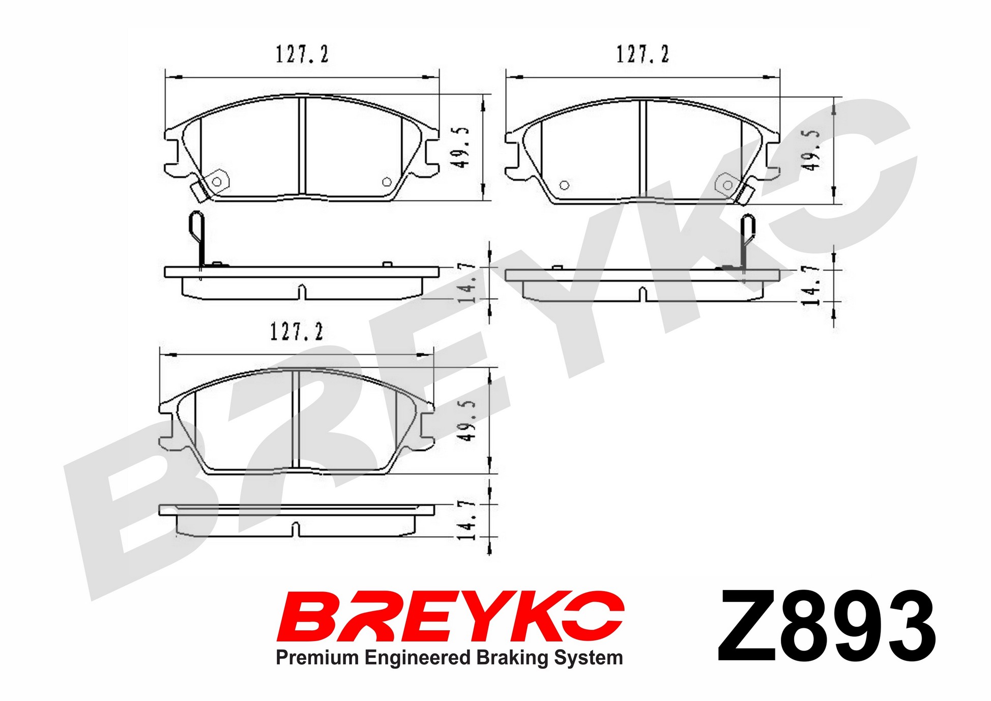 DAVID VASCO Z893 BREYKO Brake Pad Set, disc brake