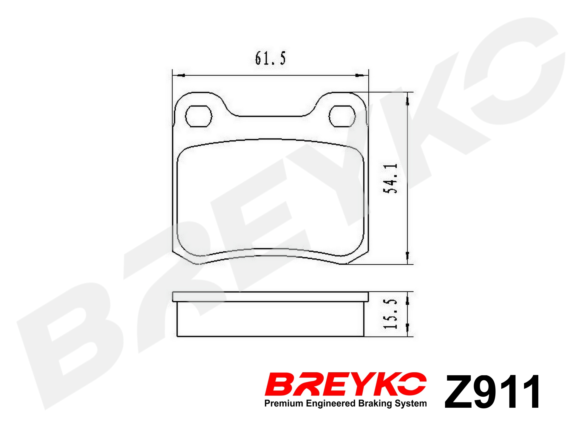 DAVID VASCO Z911 BREYKO Brake Pad Set, disc brake