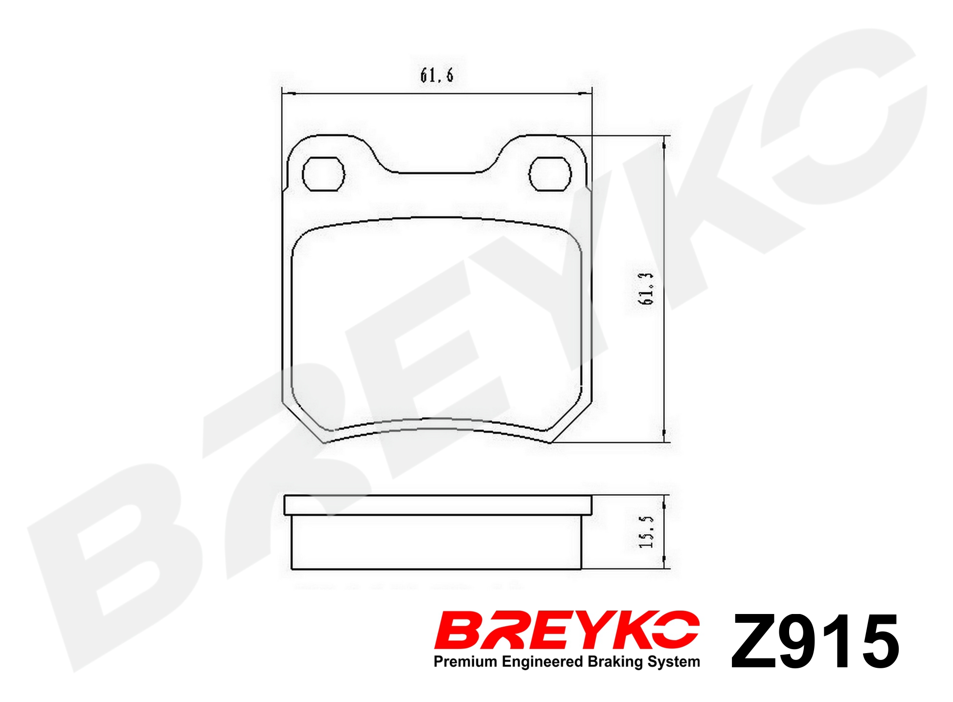 DAVID VASCO Z915 BREYKO Brake Pad Set, disc brake