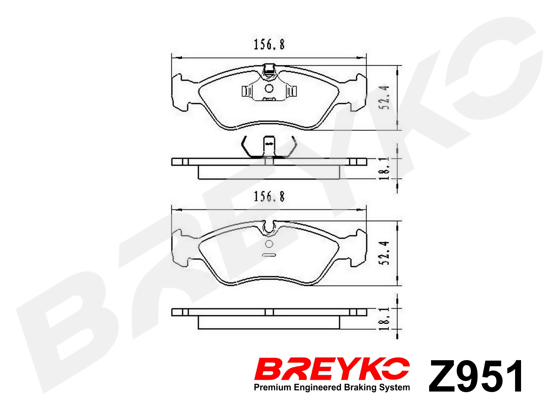 DAVID VASCO Z951 BREYKO Brake Pad Set, disc brake