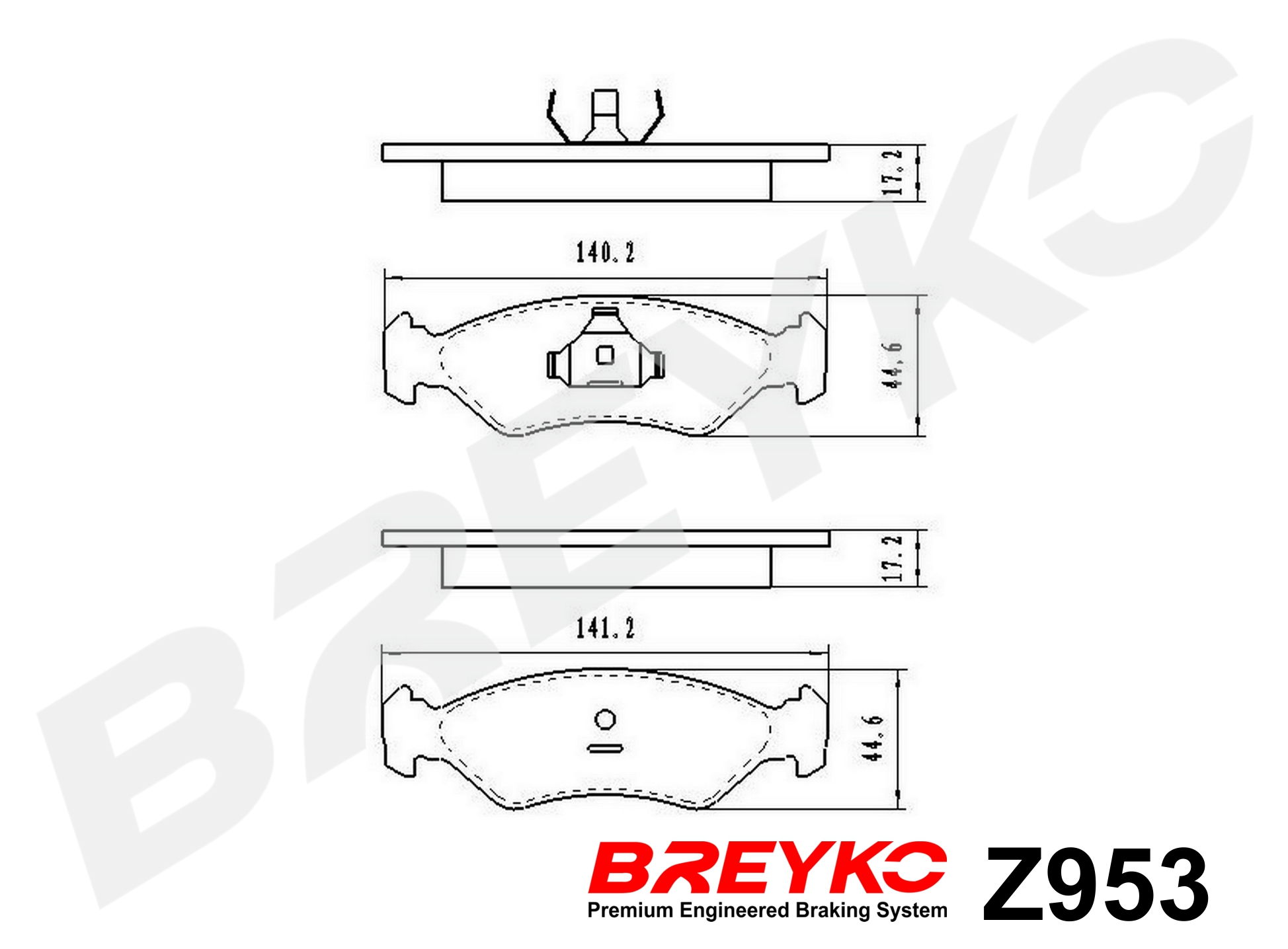 DAVID VASCO Z953 BREYKO Brake Pad Set, disc brake