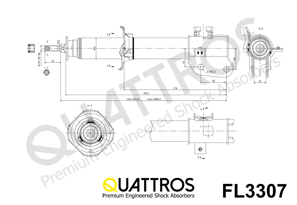DAVID VASCO FL3307 QUATTROS Ammortizzatore