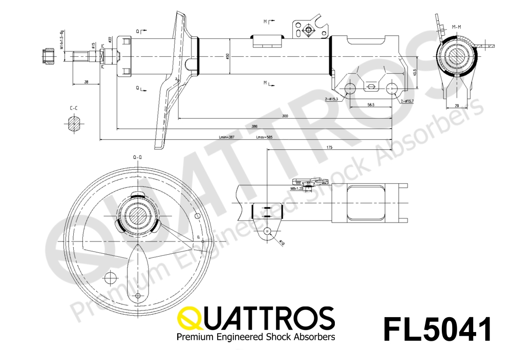 DAVID VASCO FL5041 QUATTROS Ammortizzatore