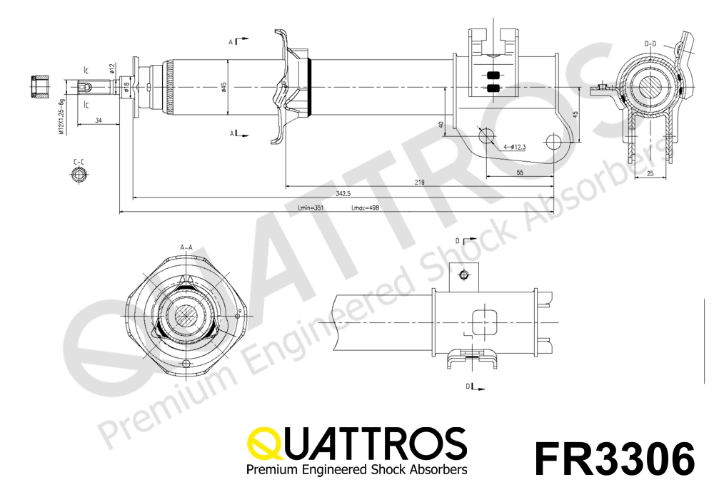 DAVID VASCO FR3306 QUATTROS Shock Absorber