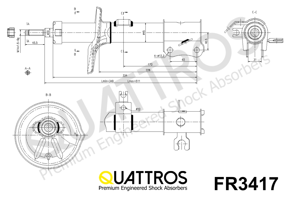 DAVID VASCO FR3417 QUATTROS Shock Absorber