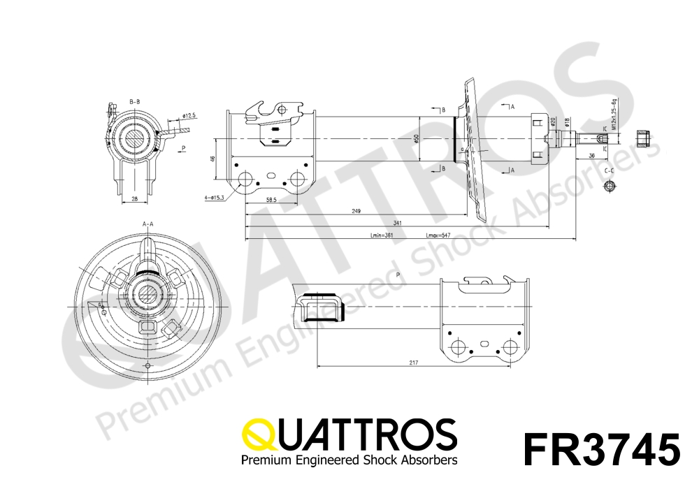 DAVID VASCO FR3745 QUATTROS Shock Absorber