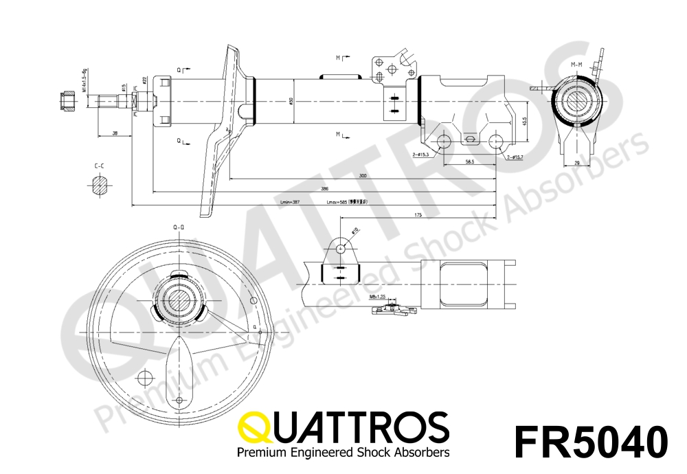 DAVID VASCO FR5040 QUATTROS Ammortizzatore