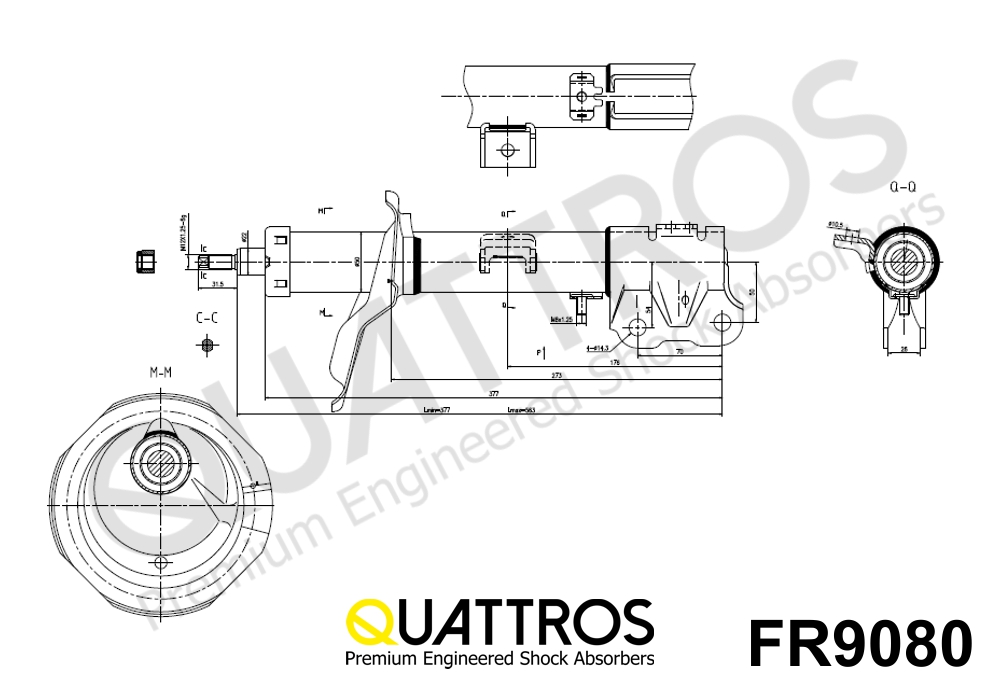 DAVID VASCO FR9080 QUATTROS Amortyzator