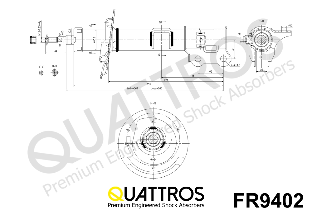DAVID VASCO FR9402 QUATTROS Shock Absorber