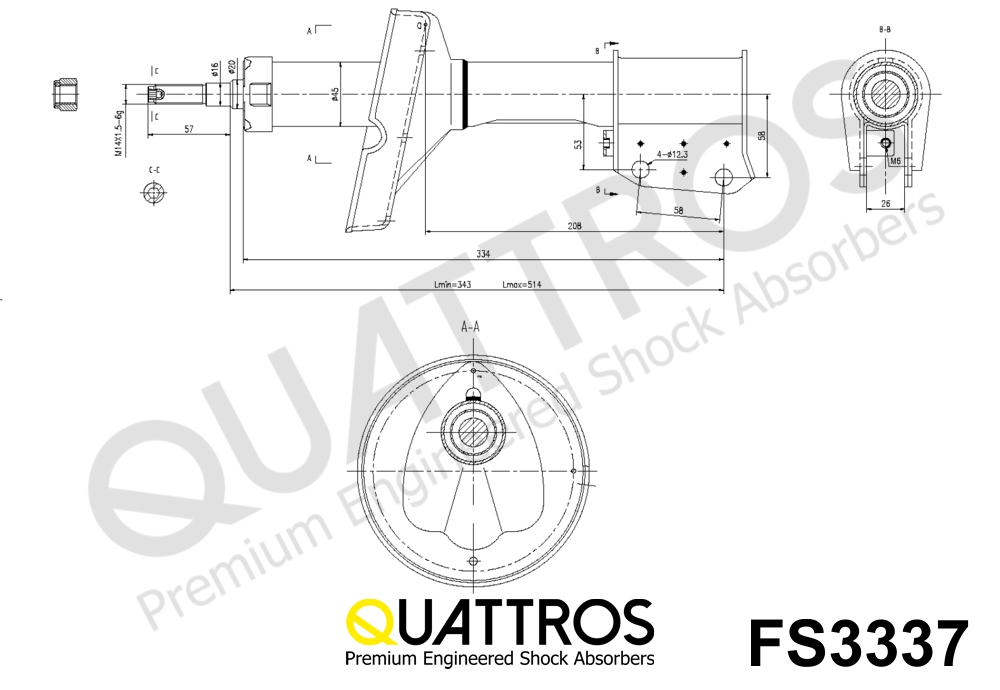 DAVID VASCO FS3337 QUATTROS Shock Absorber