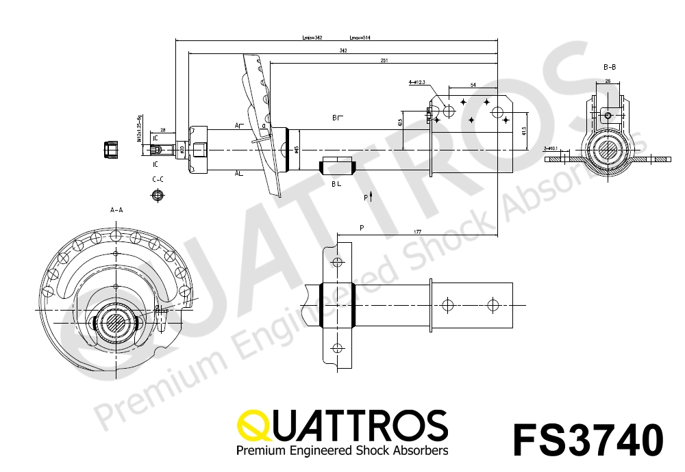 DAVID VASCO FS3740 QUATTROS Ammortizzatore