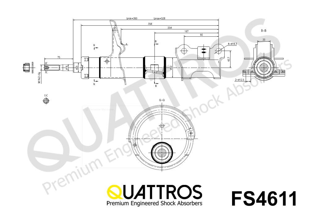 DAVID VASCO FS4611 QUATTROS Shock Absorber