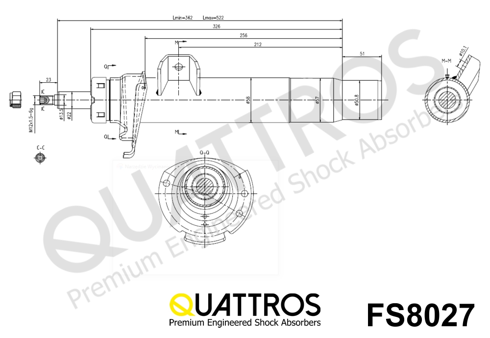 DAVID VASCO FS8027 QUATTROS Ammortizzatore