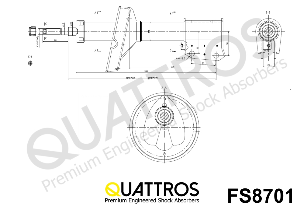DAVID VASCO FS8701 QUATTROS Ammortizzatore