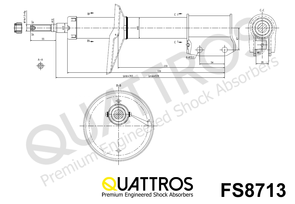 DAVID VASCO FS8713 QUATTROS Ammortizzatore