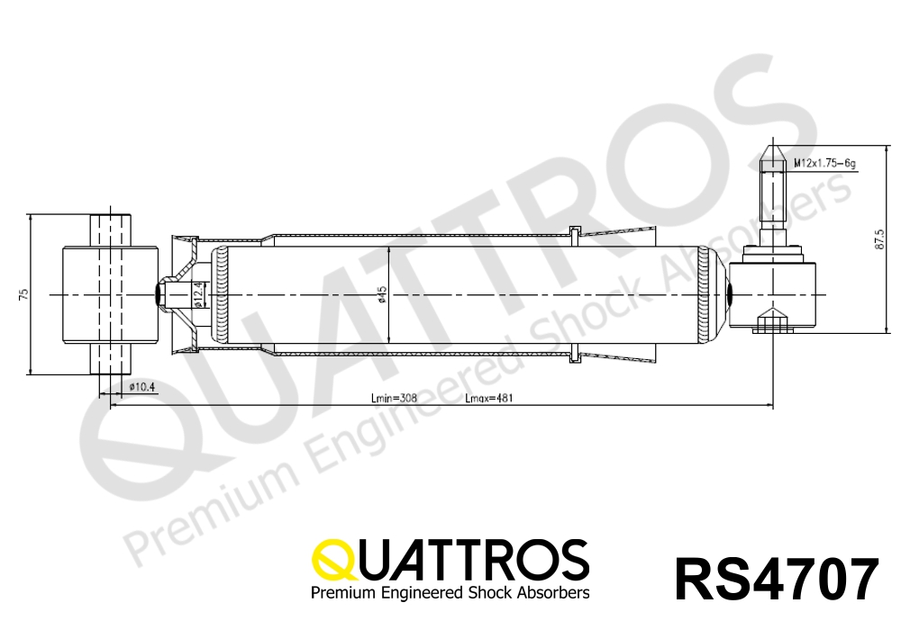 DAVID VASCO RS4707 QUATTROS Shock Absorber