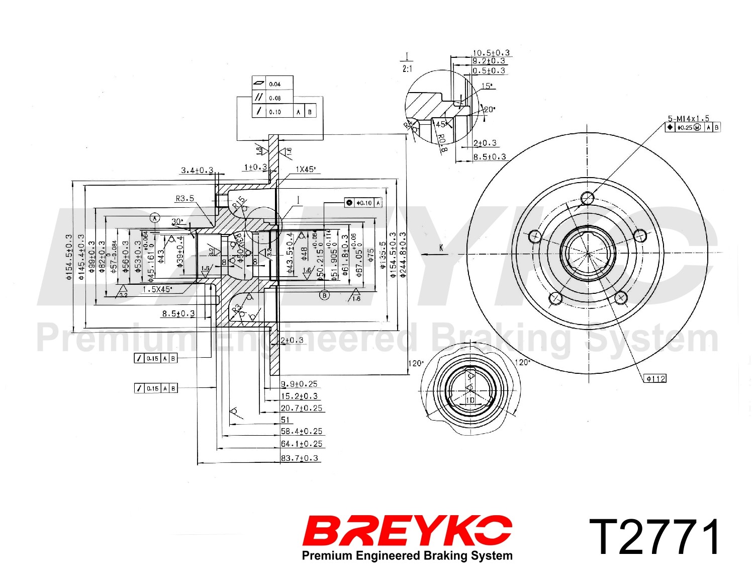 DAVID VASCO T2771 BREYKO Brake Disc