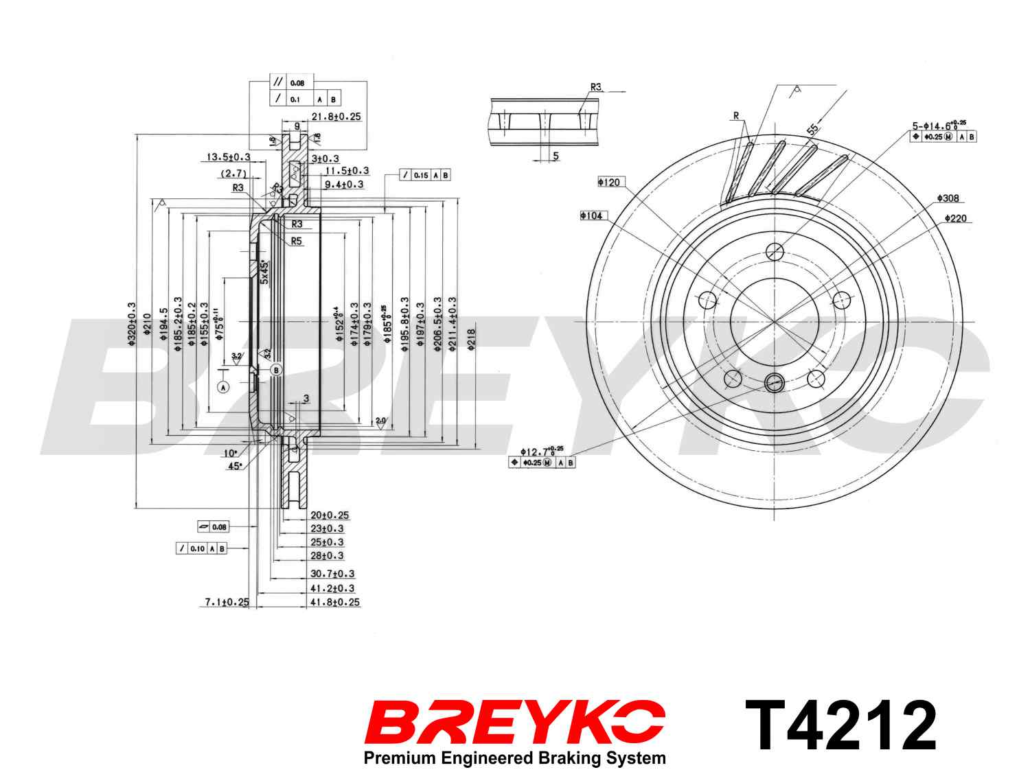 DAVID VASCO T4212 BREYKO Brake Disc