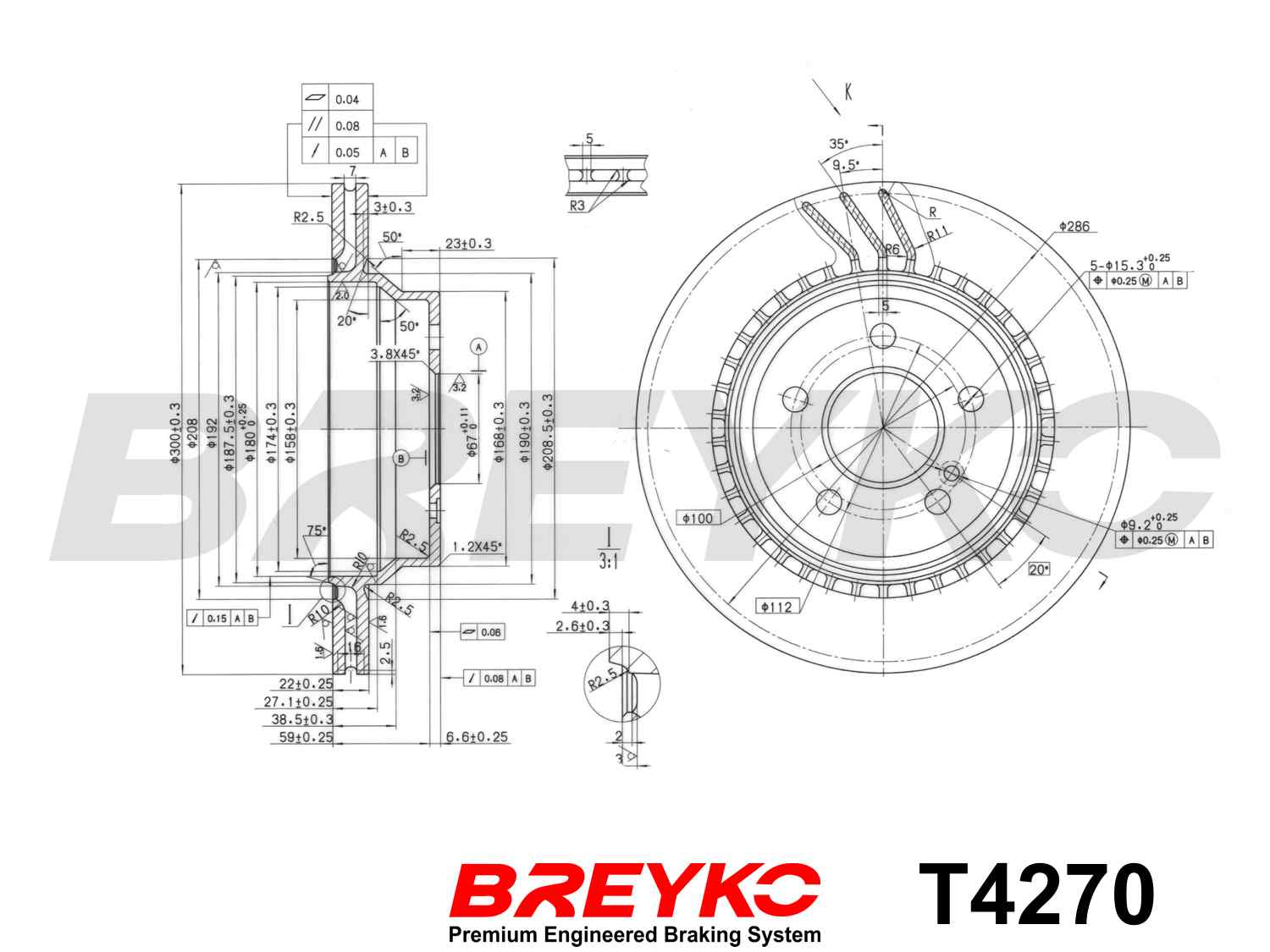 DAVID VASCO T4270 BREYKO Brake Disc