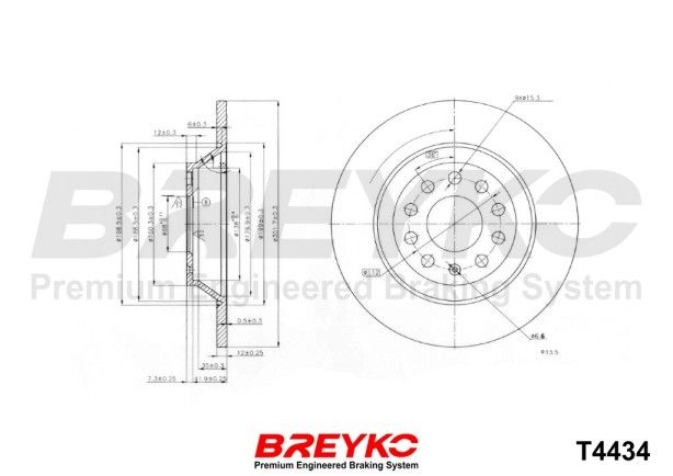 DAVID VASCO T4434 Brake Disc