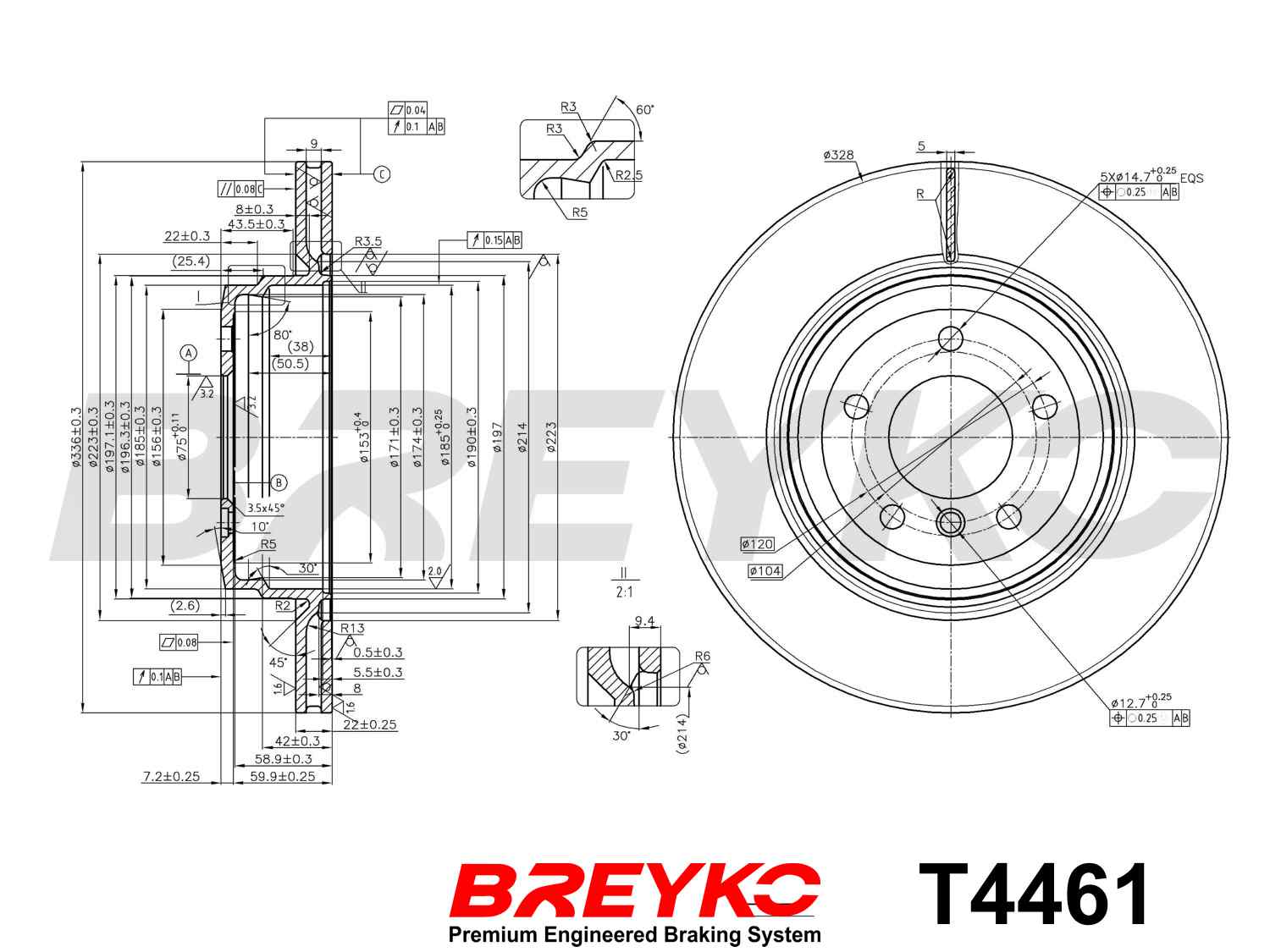 DAVID VASCO T4461 BREYKO Brake Disc