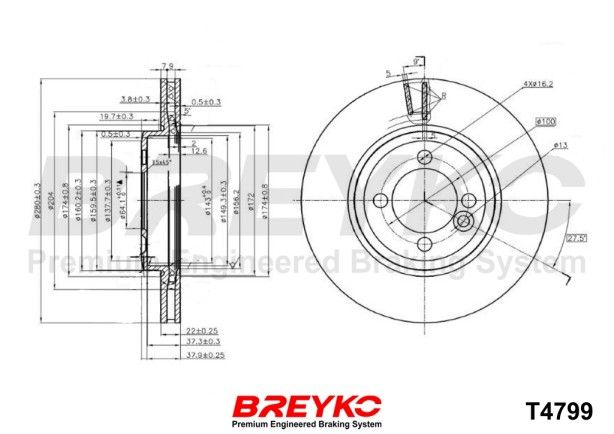 DAVID VASCO T4799 Brake Disc