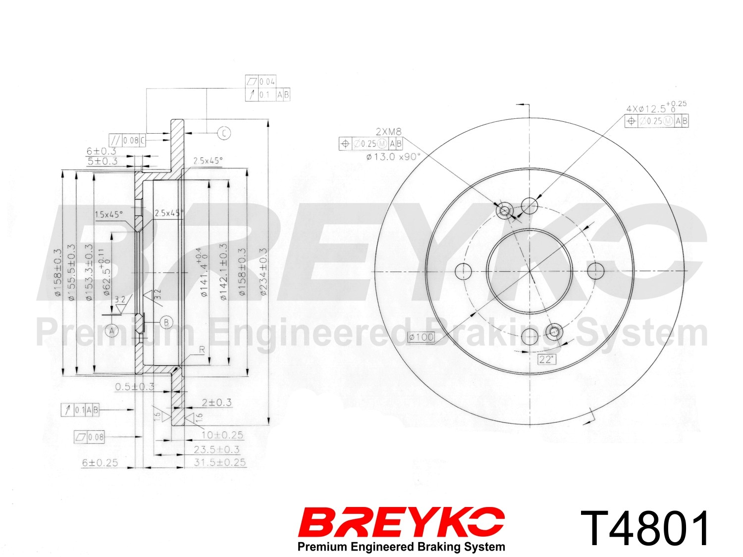 DAVID VASCO T4801 BREYKO Brake Disc