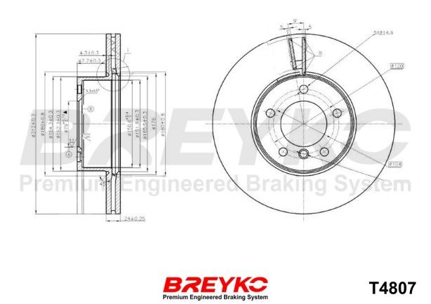 DAVID VASCO T4807 Brake Disc