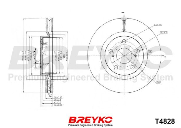 DAVID VASCO T4828 Brake Disc