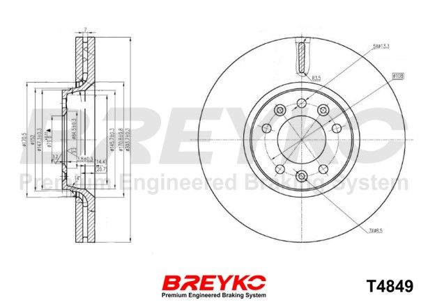 DAVID VASCO T4849 Brake Disc