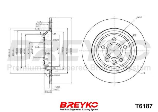 DAVID VASCO T6187 Brake Disc