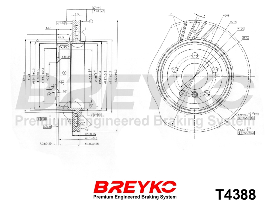 DAVID VASCO T4388 BREYKO Brake Disc