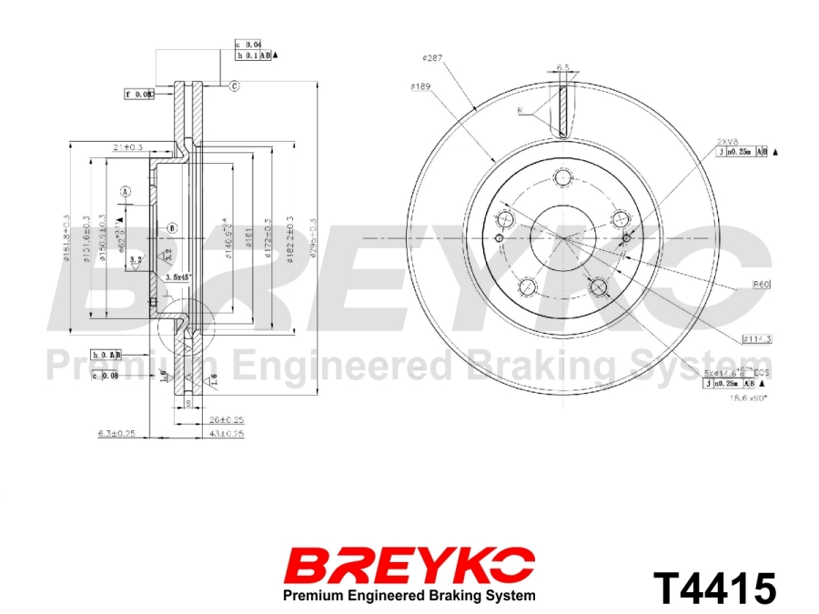 DAVID VASCO T4415 BREYKO Brake Disc