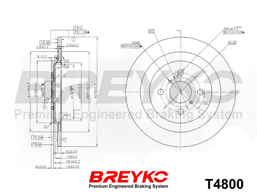 DAVID VASCO T4800 BREYKO Brake Disc