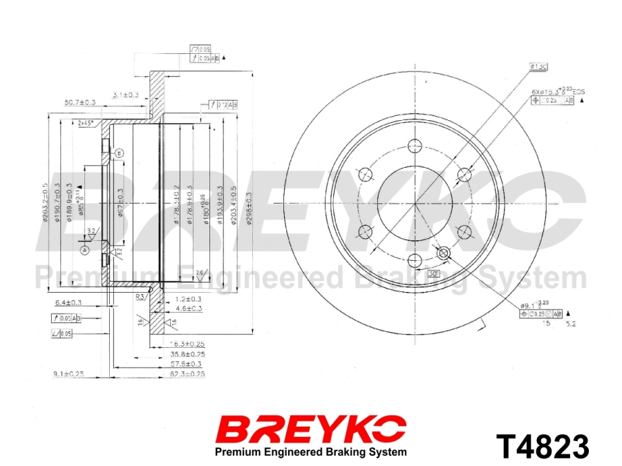 DAVID VASCO T4823 BREYKO Brake Disc