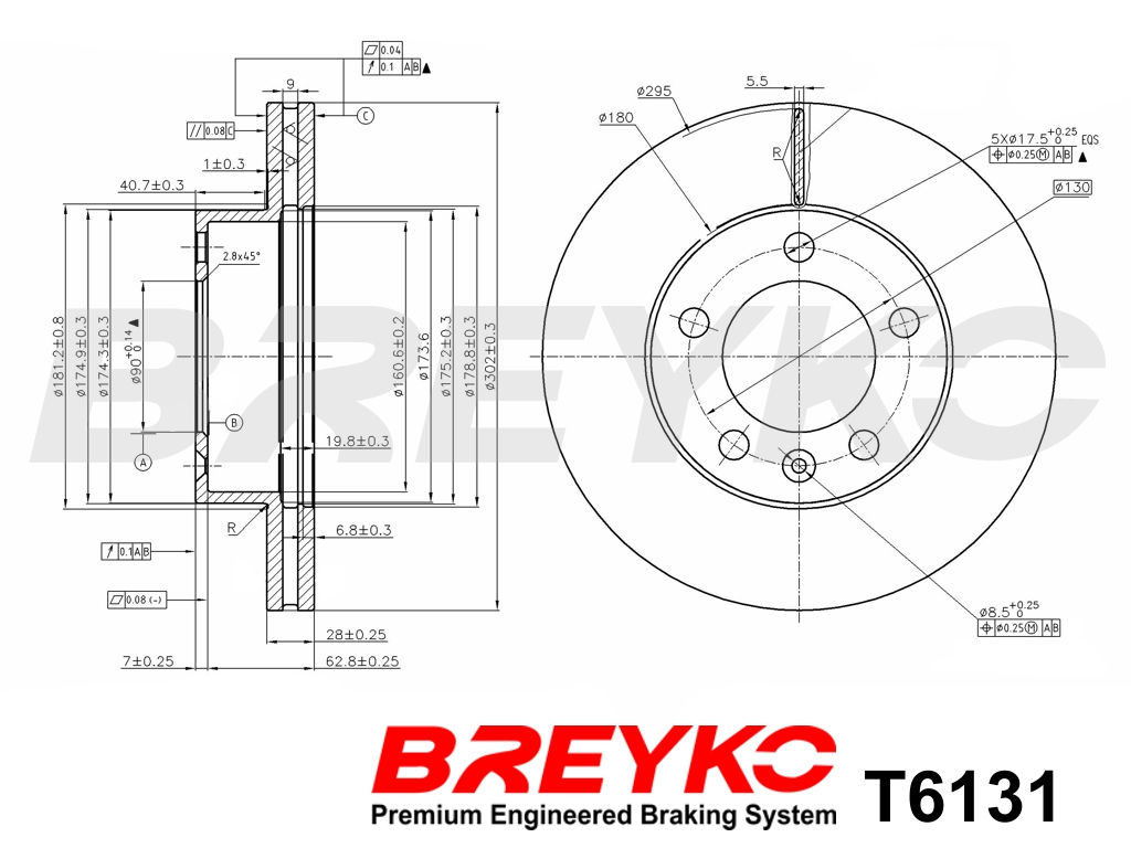 DAVID VASCO T6131 BREYKO Brake Disc