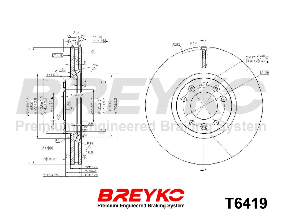 DAVID VASCO T6419 BREYKO Brake Disc