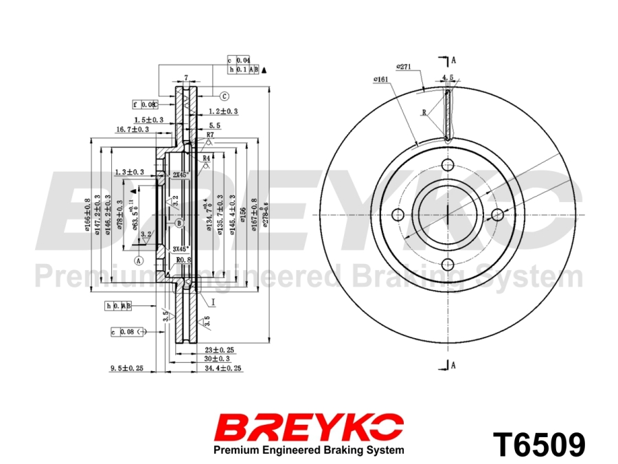 DAVID VASCO T6509 BREYKO Brake Disc